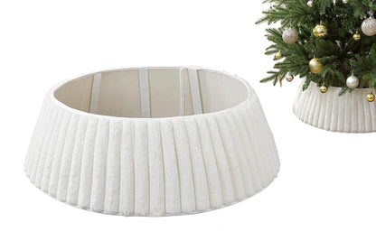 Christmas Tree Collar With Stripe Textured Pattern Christmas Tree Skirt Base