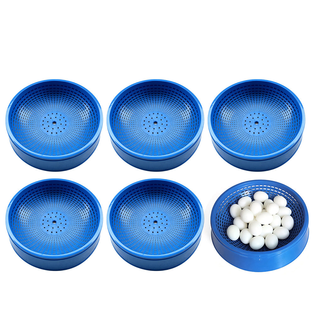 6Pcs Blue Plastic Ventilated Pigeon Egg Nest Bowls for Breeding