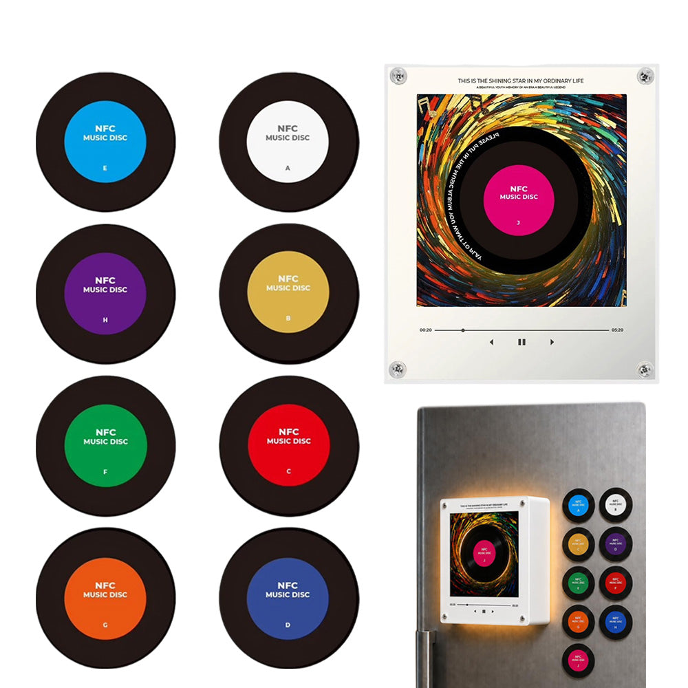 NFC Music Player with 9 Discs Retro Vinyl Record Player