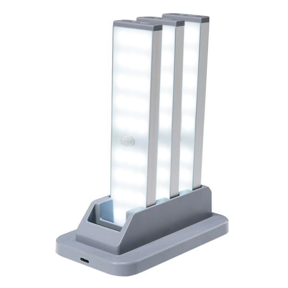 3Pcs Motion Sensor Lights with Charging Station 3-Color Rechargeable Under Cabinet Lights