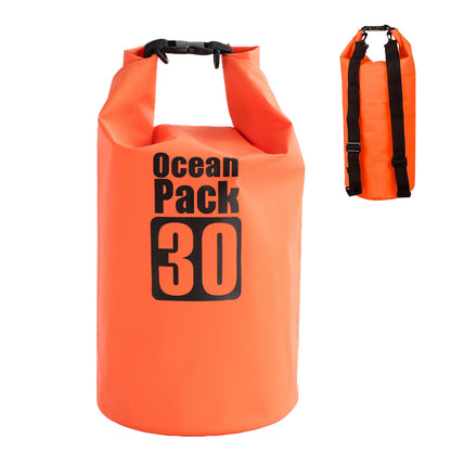 30L PVC Roll Top Water Resistant Dry Backpack with Shoulder Strap