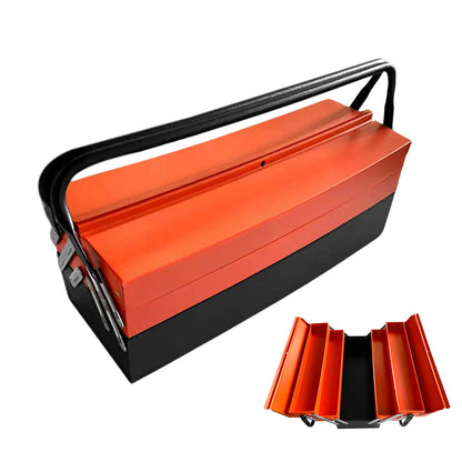 3 Tier Metal Tool Box with Handle Lock Hole