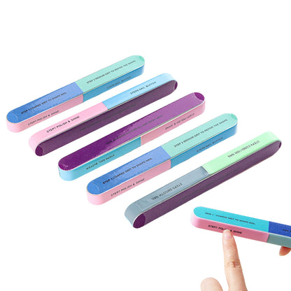 5 Pack 7 Way Nail Buffer for Polishing Nail Buffing Tool