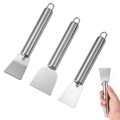 3 Piece Stainless Steel Ice Scraper Kit for Freezer Kitchen Grease