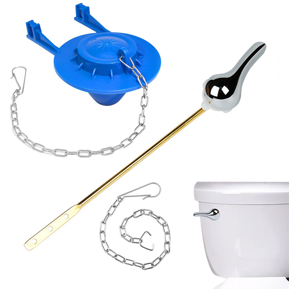 Universal Toilet Flapper Replacement Kit for Toilet Tank Flapper With Stainless Chains and Wrench