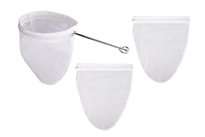 Reusable Mesh Filter Bags with Stainless Steel Handle Frame for Nut Milk Coffee