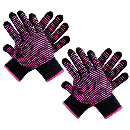 2 Piece Heat-Resistant Styling Gloves for Curling Irons
