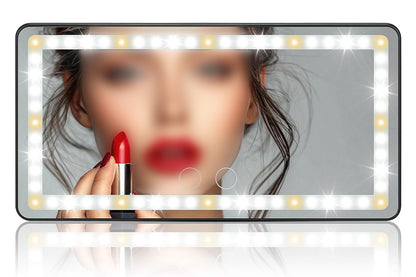 Car Sun Visor Vanity Mirror with 3 Light Mode Travel Makeup Mirror for Truck SUV