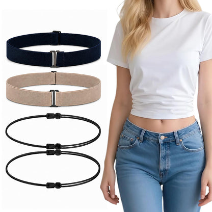 4 Adjustable Elastic Shirt Tuck Bands for Crop Hem Styling for Women