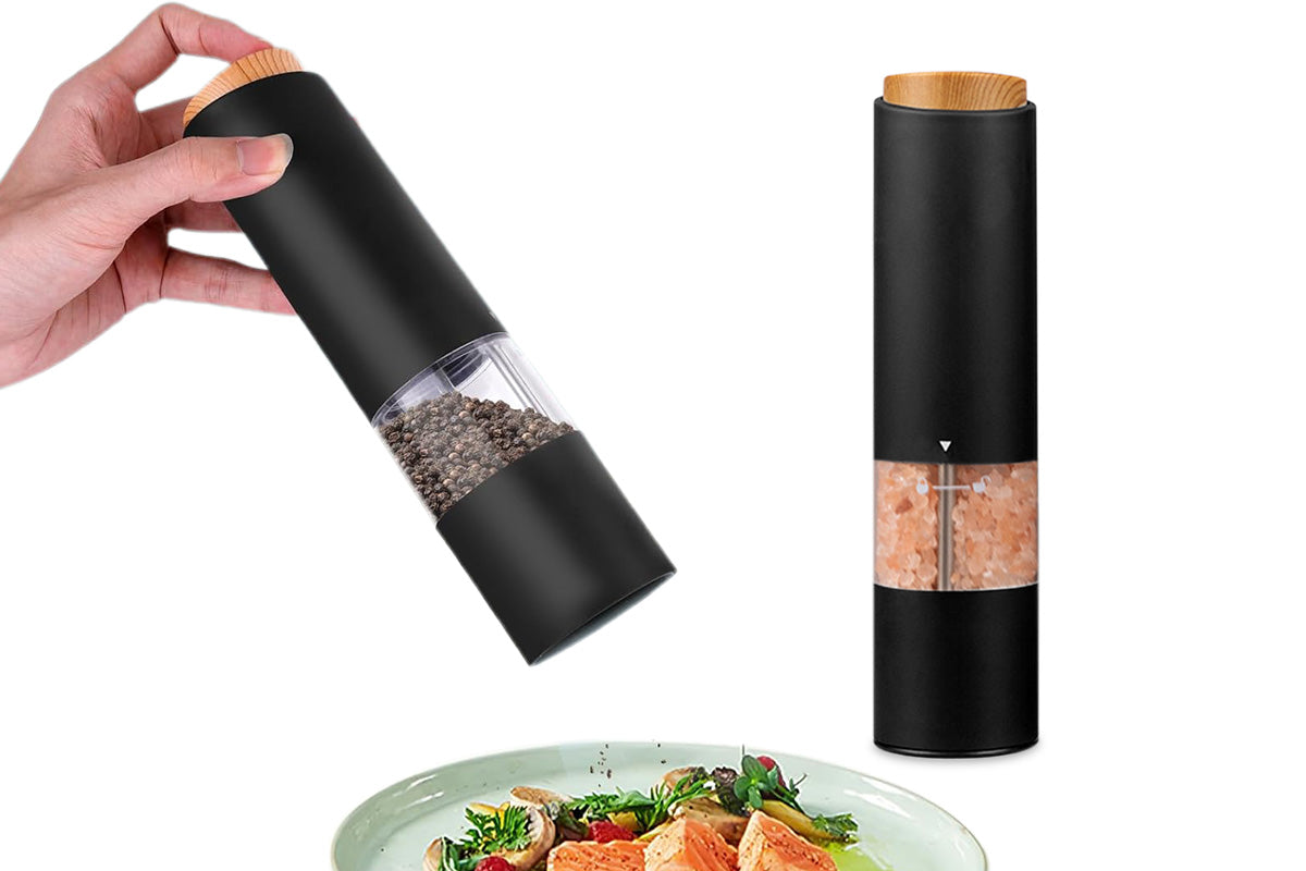 2PCS Pepper Grinder LED Light Adjustable Coarseness