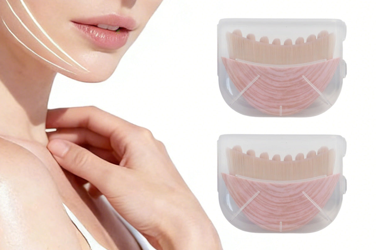 2Pcs Lymphatic Contour Face Brush Set