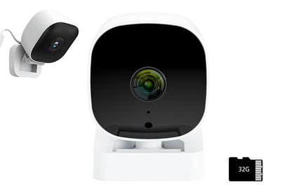 Indoor Cameras With Night Version And 32GB Memory Card For Home Security