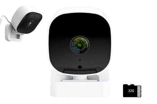 Indoor Cameras With Night Version And 32GB Memory Card For Home Security
