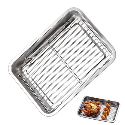 Stainless Steel Crisper Pan and Rack Set for Oven Baking Grilling and Draining
