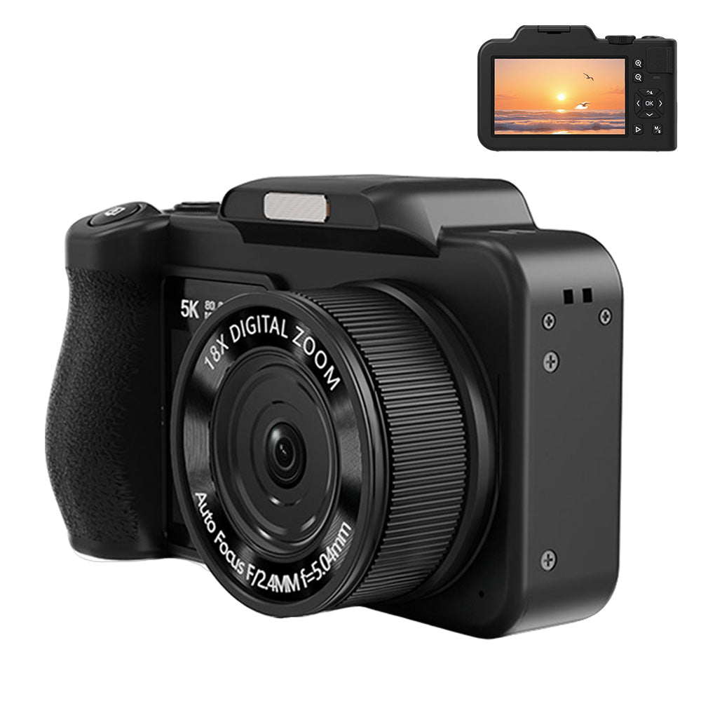 5K Dual Screen Digital Camera 18X Zoom Autofocus Video Camera