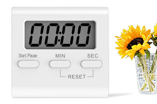 Digital Kitchen Timer with Loud Alarm and LCD Display for Cooking Study and Daily Use