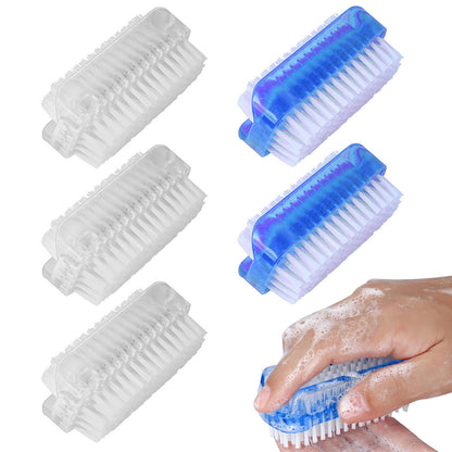 6Pcs Double Sided Nail Brushes Manicure Pedicure Cleaning Scrub Brush Set
