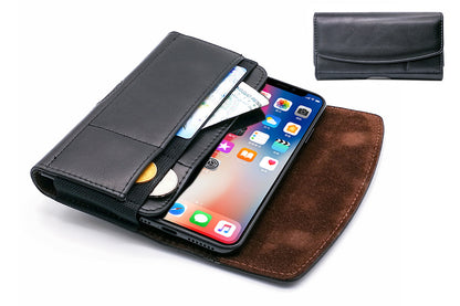 PU Cell Phone Holster Wallet Phone Case with Strap for Samsung Galaxy S23 iPhone 15