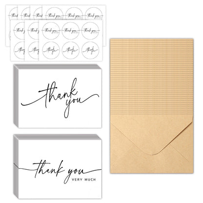 40 Thank You Cards with 40 Envelopes and 42 Stickers