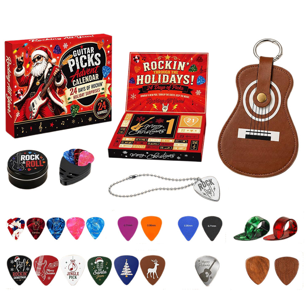 Guitar Picks Advent Calendar 24 Day Countdown Holiday Music Gift