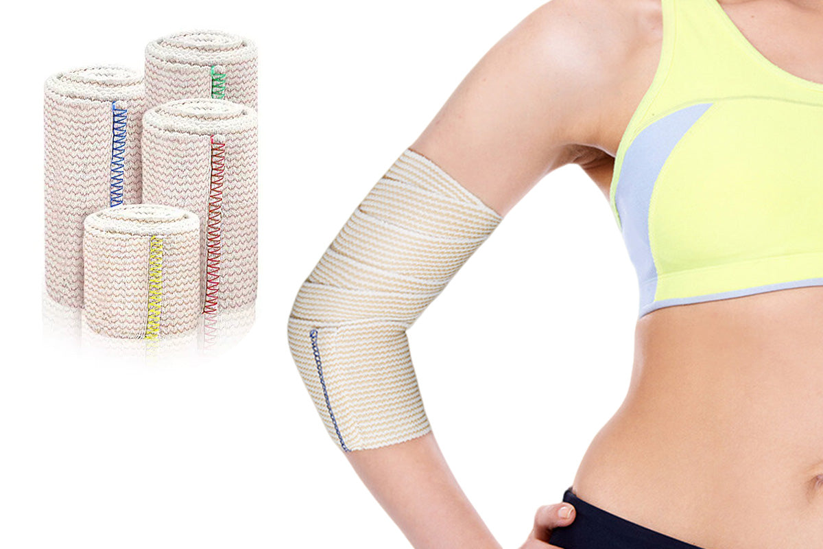 4Pcs Self Adhesive Elastic Bandage Wrap with Hook and Loop Closure for Sports