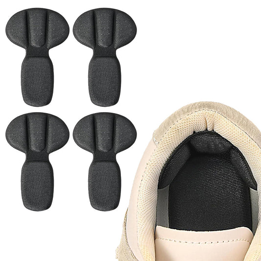 2 Pairs of Back of Heel Cushion Pads Mesh Adhesive Heel Grips Inserts Heel Protectors Black